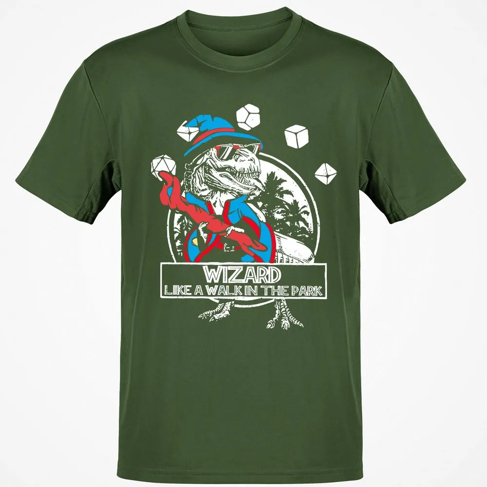 Wizard Like The Walk In The Park Classic Unisex T-Shirt - Military Green - 6