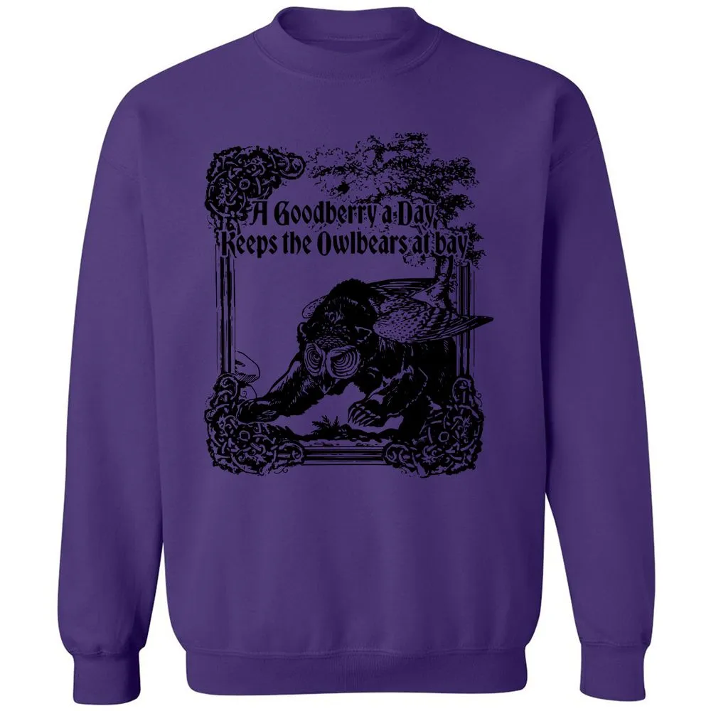 A Goodberry A Day Keeps The Owlbears At Bay Classic Unisex Sweatshirt - Purple - 6