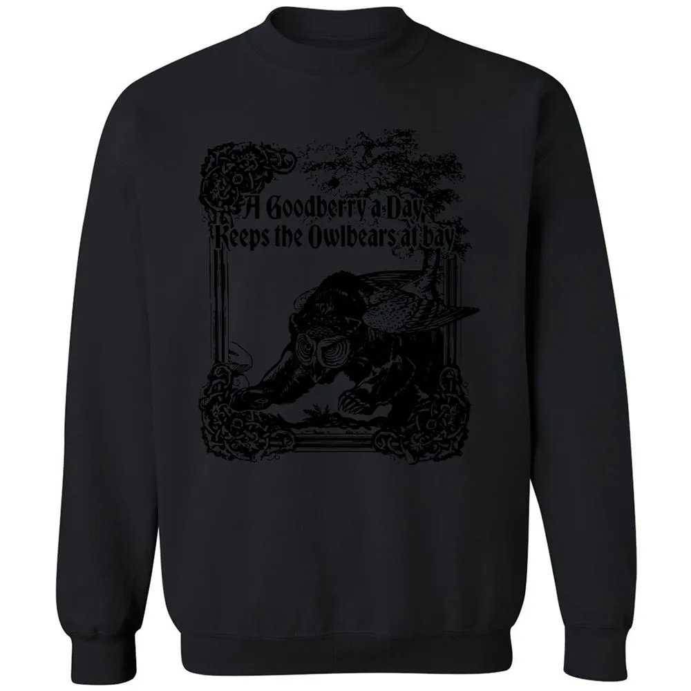 A Goodberry A Day Keeps The Owlbears At Bay Classic Unisex Sweatshirt - Black - 12