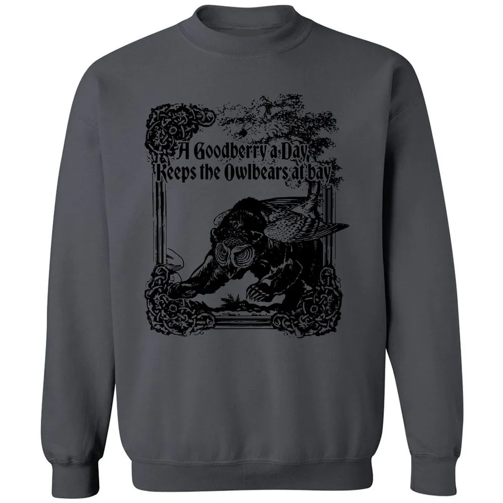 A Goodberry A Day Keeps The Owlbears At Bay Classic Unisex Sweatshirt - Charcoal - 7
