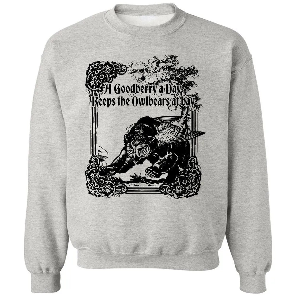 A Goodberry A Day Keeps The Owlbears At Bay Classic Unisex Sweatshirt - Ash - 2
