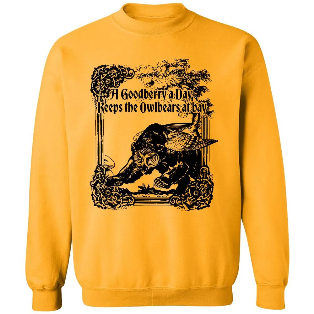 A Goodberry A Day Keeps The Owlbears At Bay Classic Unisex Sweatshirt - Gold - 11