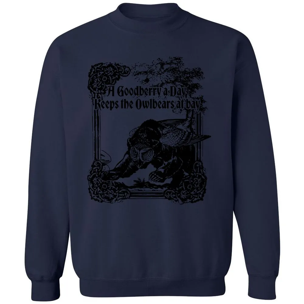 A Goodberry A Day Keeps The Owlbears At Bay Classic Unisex Sweatshirt - Navy - 8