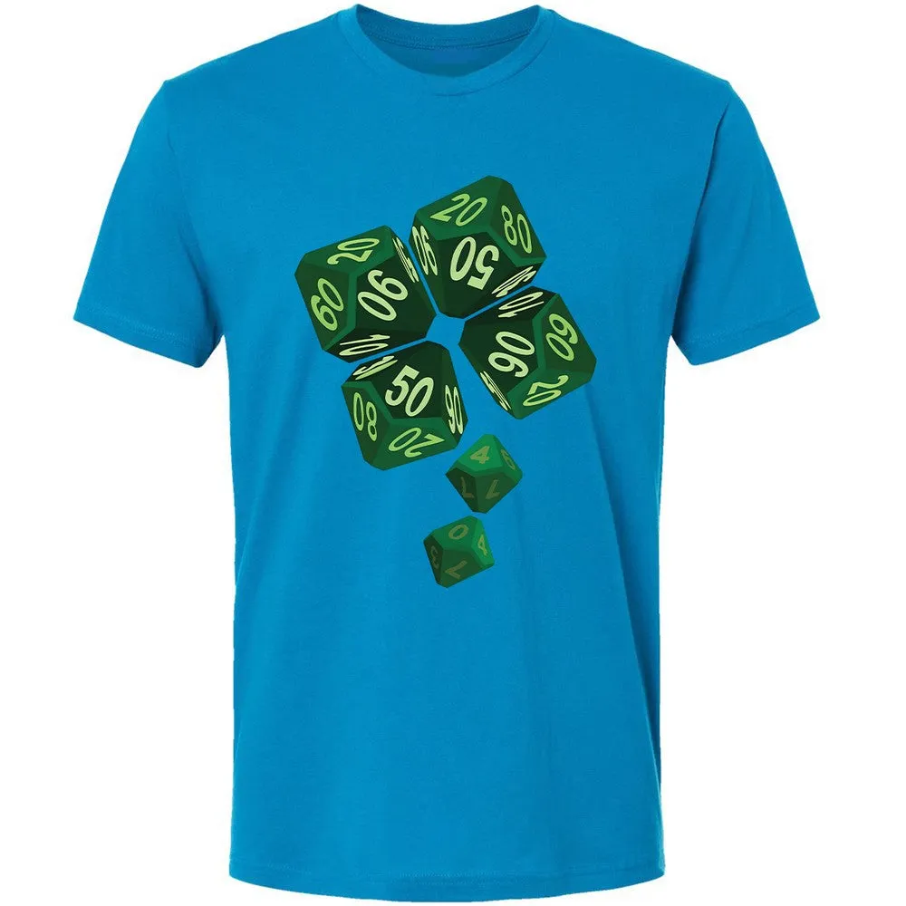 Dice Clover Premium Unisex T-Shirt - Turquoise - 4