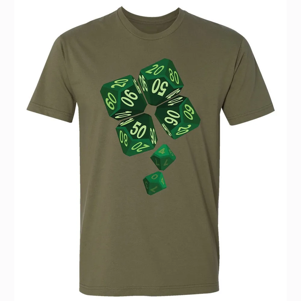 Dice Clover Premium Unisex T-Shirt - Military Green - 5