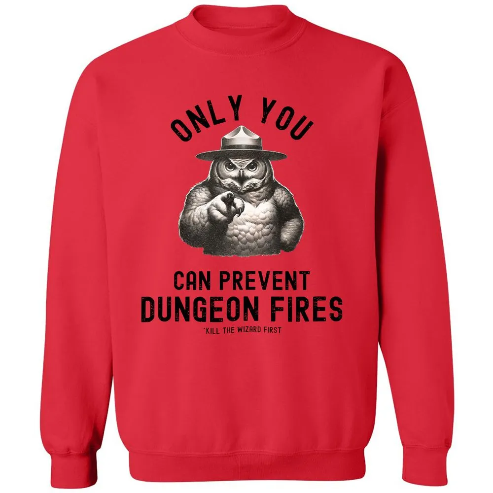 Only You Can Prevent Dungeon Fires Classic Unisex Sweatshirt - Red - 5