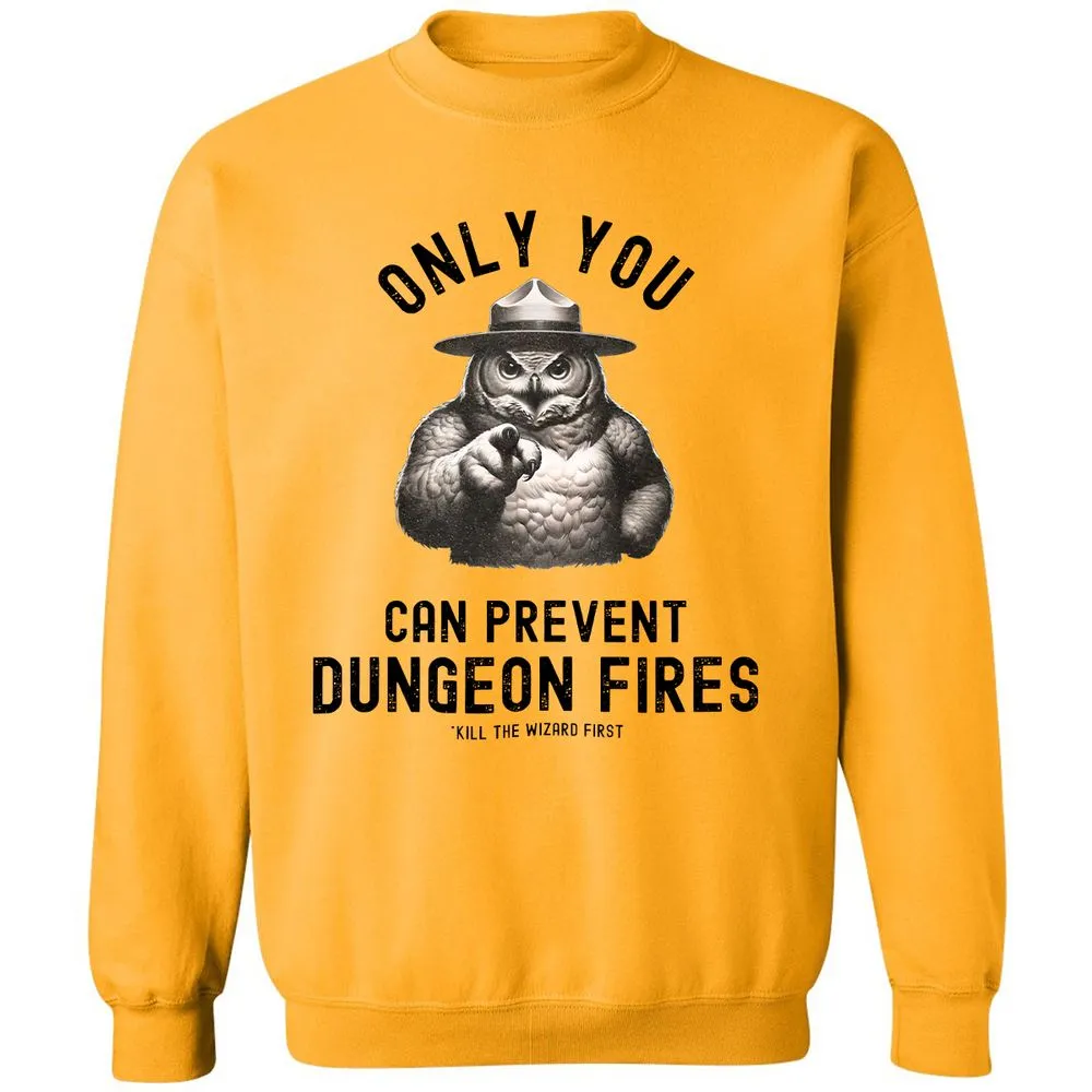 Only You Can Prevent Dungeon Fires Classic Unisex Sweatshirt - Gold - 11