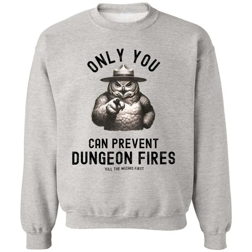 Only You Can Prevent Dungeon Fires Classic Unisex Sweatshirt - Ash - 2