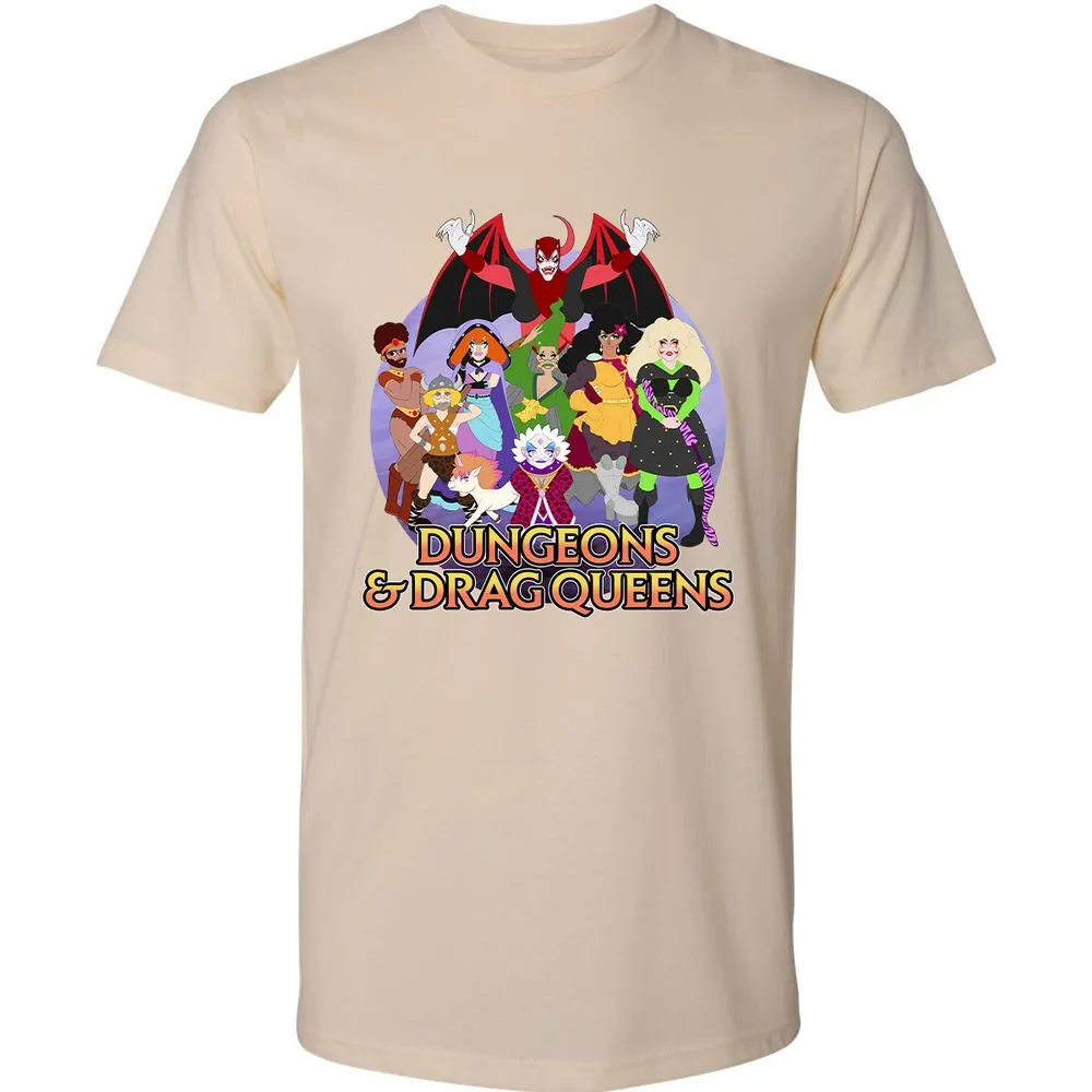 Dungeons n Drag Queens Cartoon Premium Unisex T-Shirt - Cream - 14