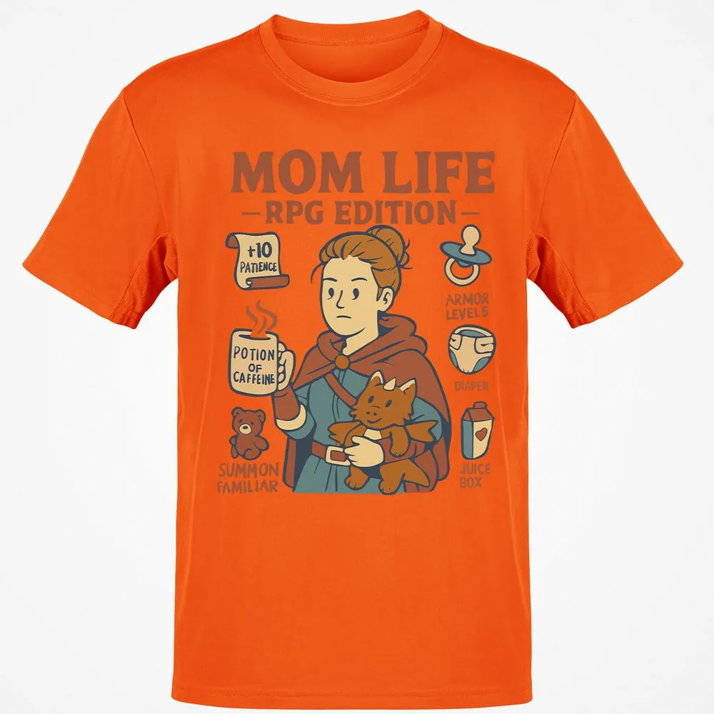Mom Life RPG Edition Classic Unisex T-Shirt - Orange - 8