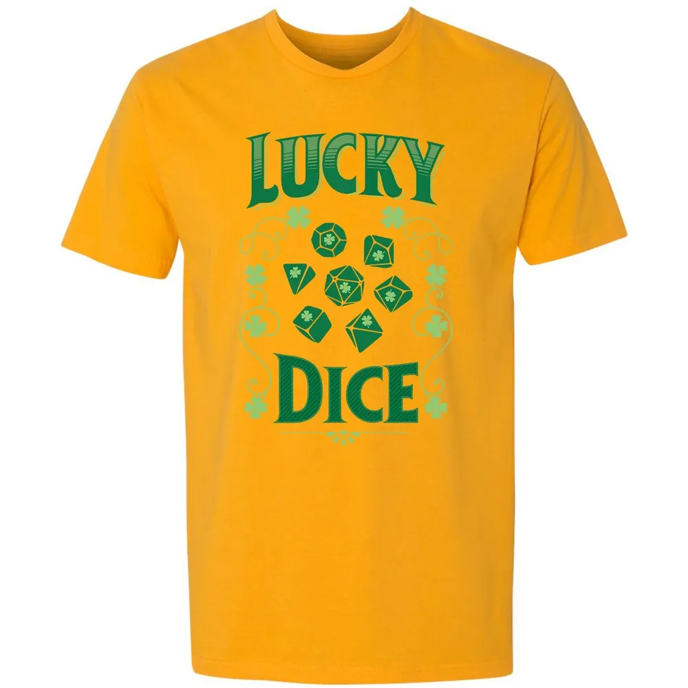 Lucky Dice Premium Unisex T-Shirt - Gold - 12