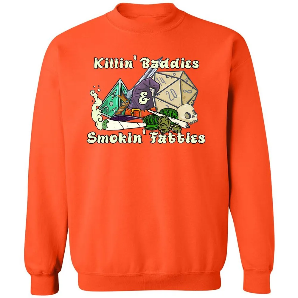 Killin' Baddies Smokin' Fatties Classic Unisex Sweatshirt - Orange - 10