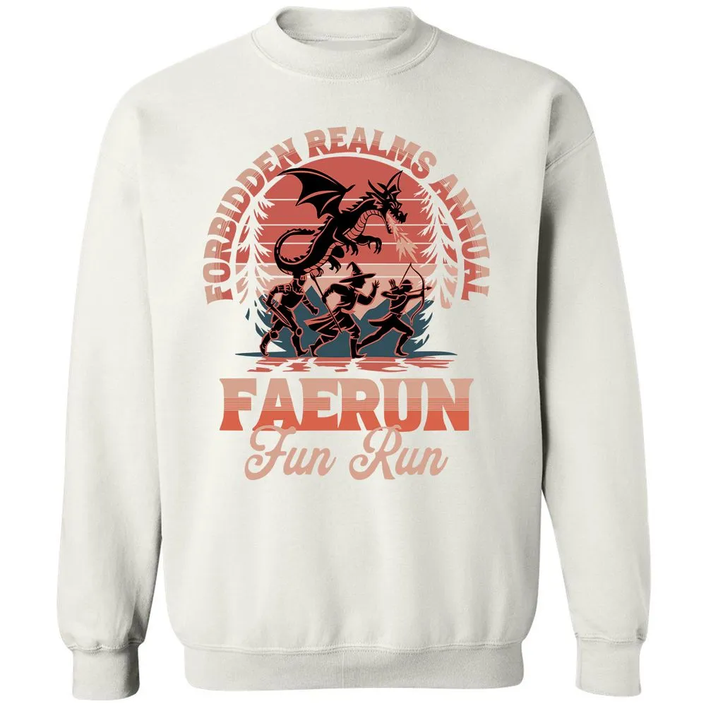 Faerun Fun Run Classic Unisex Sweatshirt - White - 12