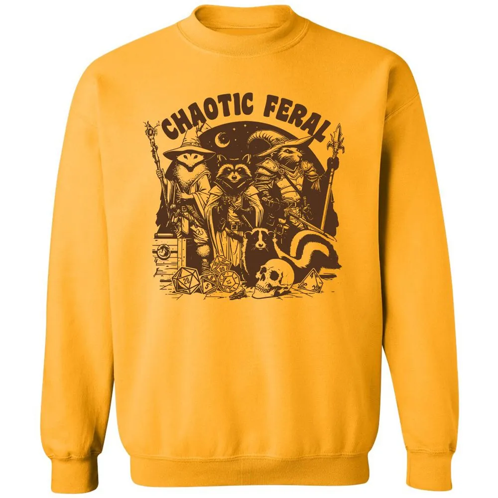 Raccoon Chaotic Feral Classic Unisex Sweatshirt - Gold - 11
