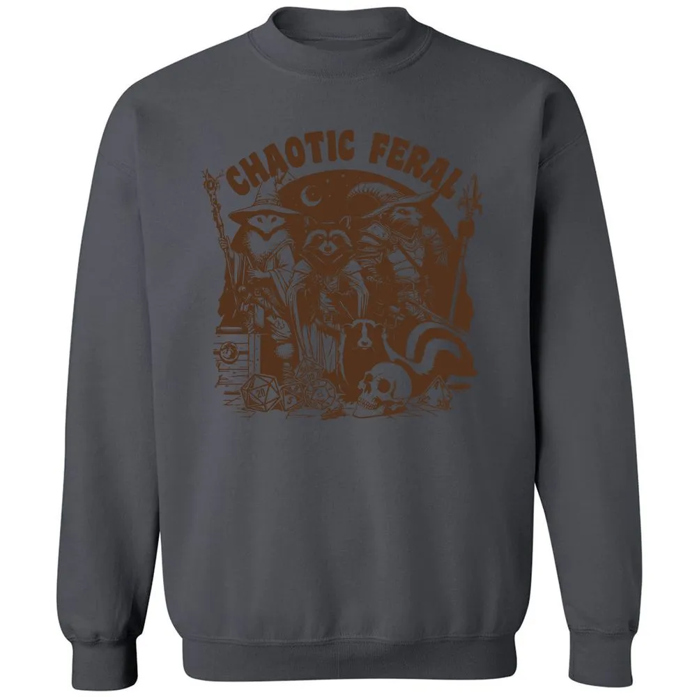 Raccoon Chaotic Feral Classic Unisex Sweatshirt - Charcoal - 7