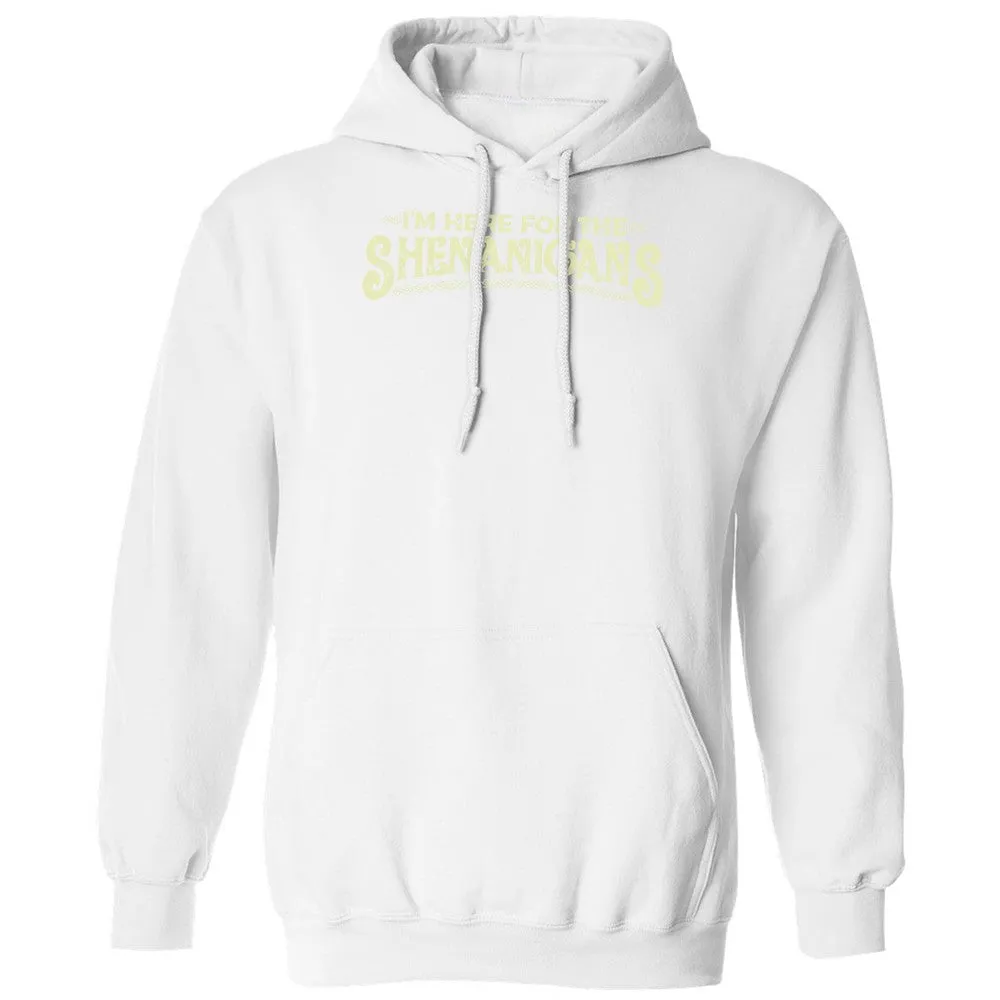 Here For The Shenanigans Classic Unisex Hoodie - White - 11