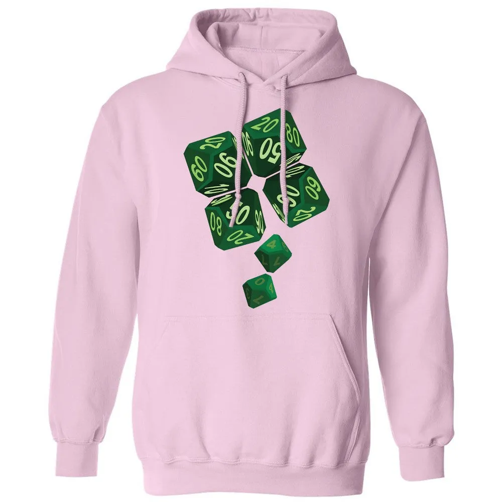 Dice Clover Classic Unisex Hoodie - Light Pink - 3