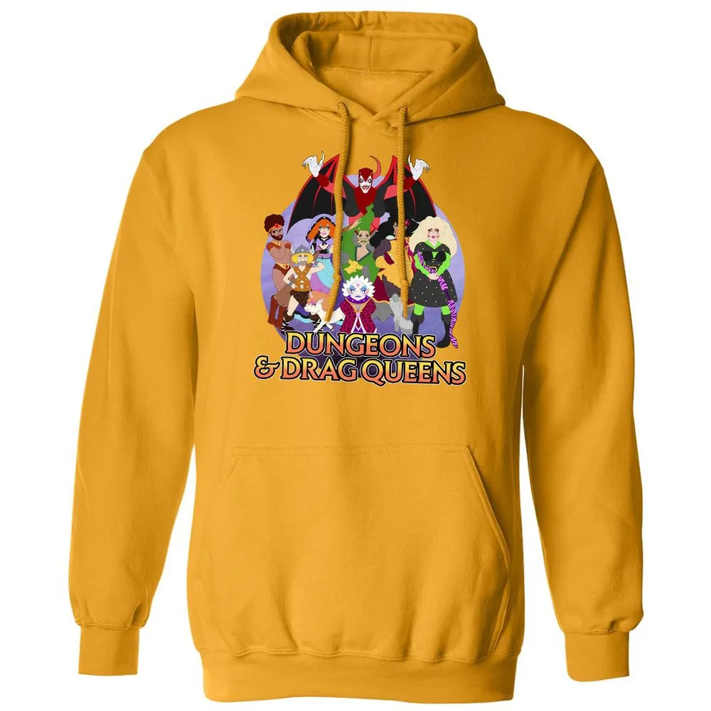 Dungeons n Drag Queens Cartoon Classic Unisex Hoodie - Gold - 12