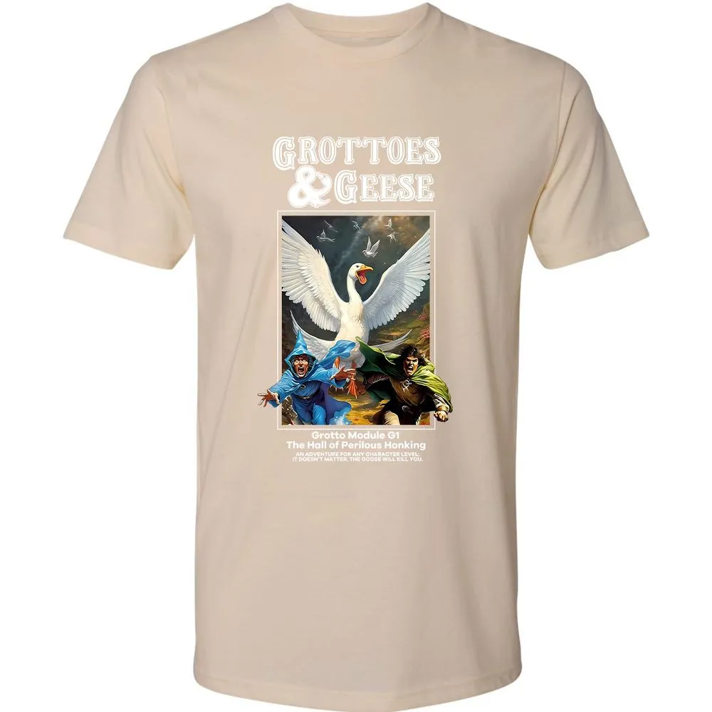 Grottoes & Geese Premium Unisex T-Shirt - Cream - 14