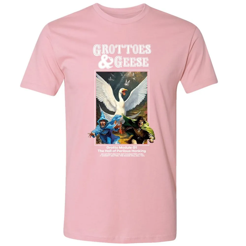 Grottoes & Geese Premium Unisex T-Shirt - Light Pink - 3