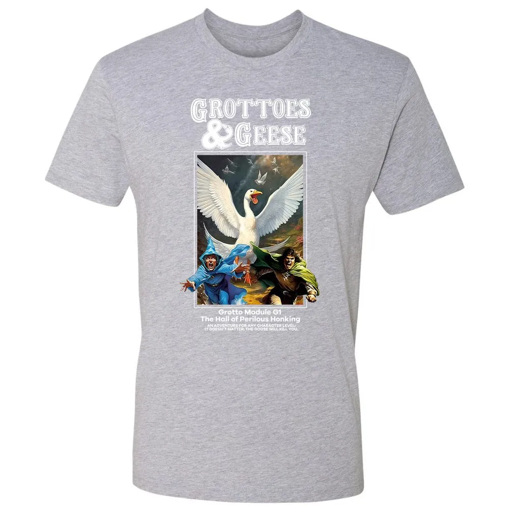Grottoes & Geese Premium Unisex T-Shirt - Heather Grey - 9