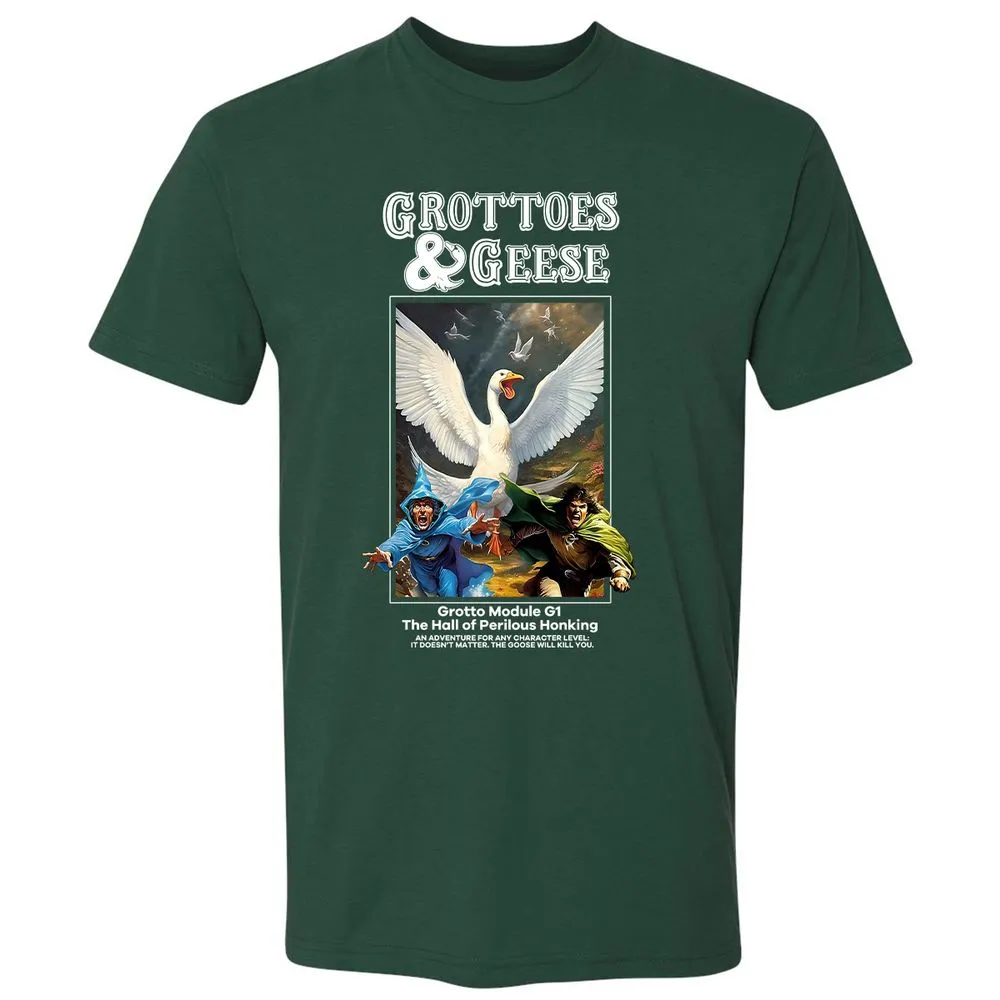 Grottoes & Geese Premium Unisex T-Shirt - Forest Green - 13