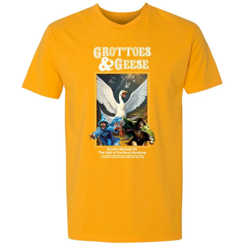 Grottoes & Geese Premium Unisex T-Shirt - Gold - 12