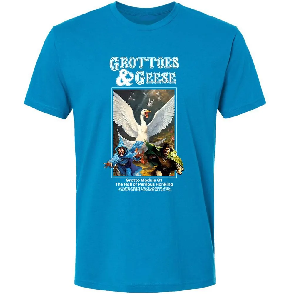 Grottoes & Geese Premium Unisex T-Shirt - Turquoise - 16