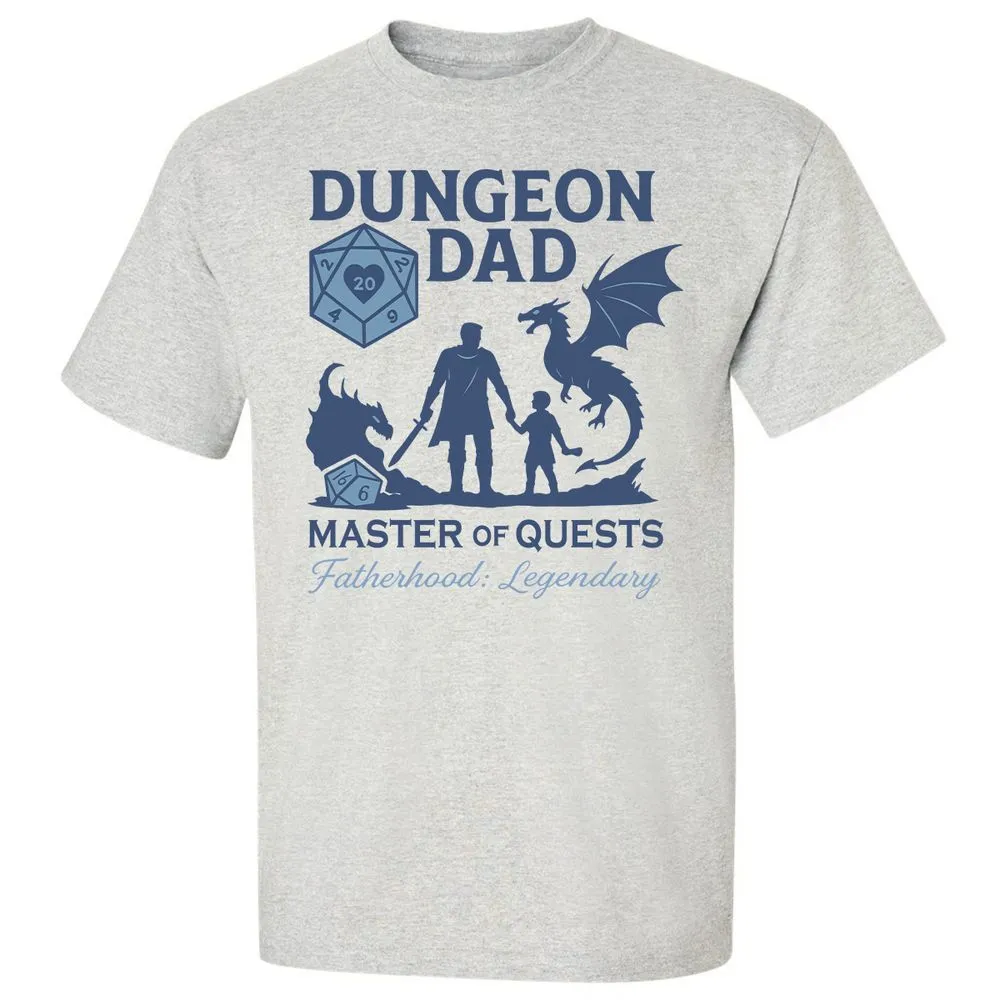 Dungeon Dad Master Of Quests Classic Unisex T-Shirt - Ash - 2