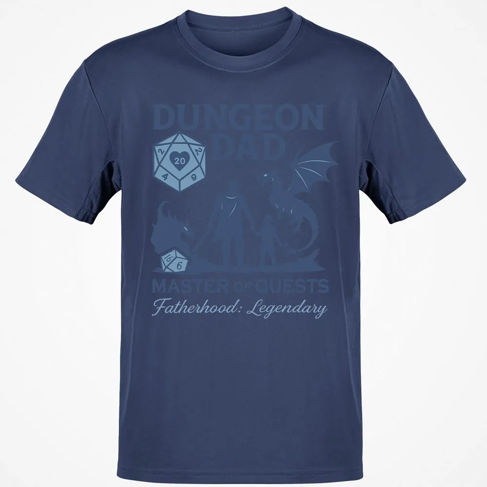 Dungeon Dad Master Of Quests Classic Unisex T-Shirt - Navy - 7