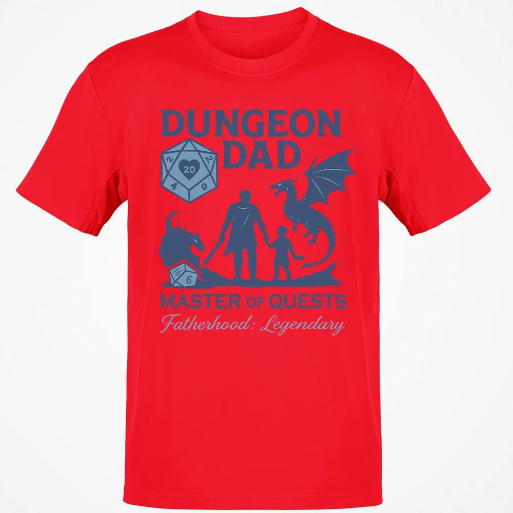 Dungeon Dad Master Of Quests Classic Unisex T-Shirt - Red - 10