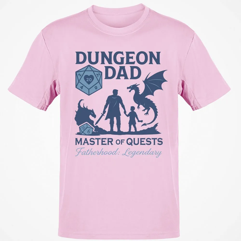 Dungeon Dad Master Of Quests Classic Unisex T-Shirt - Light Pink - 5