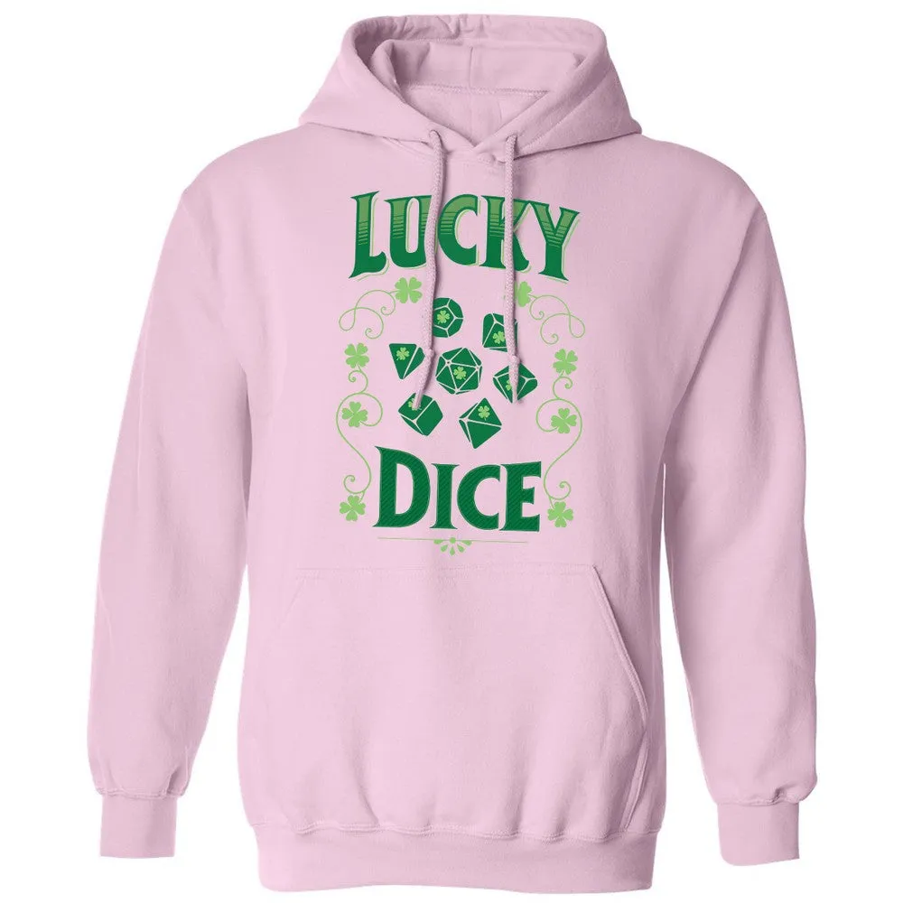 Lucky Dice Classic Unisex Hoodie - Light Pink - 3