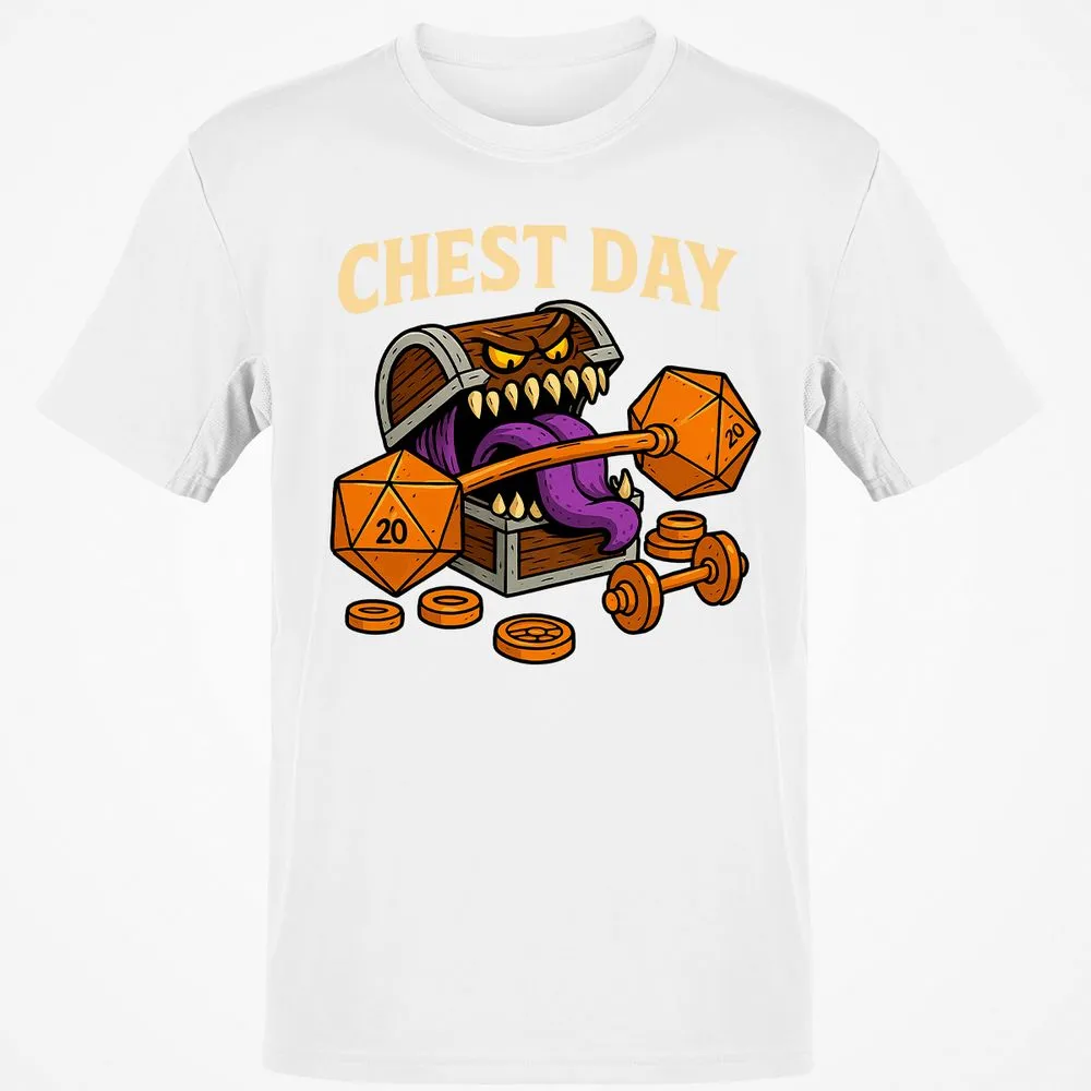 Chest Day Classic Unisex T-Shirt - White - 12