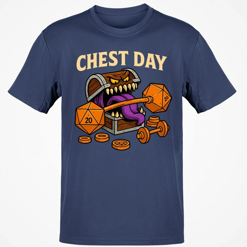 Chest Day Classic Unisex T-Shirt - Navy - 7