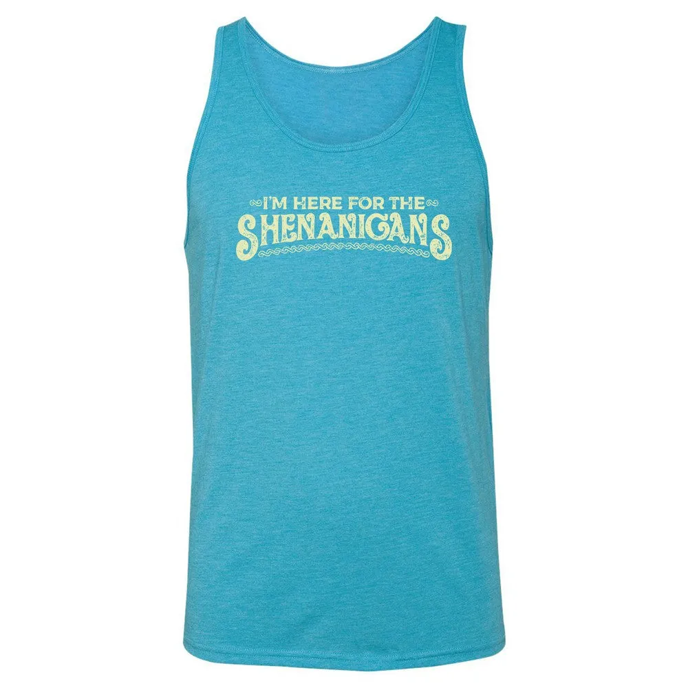 Here For The Shenanigans Unisex Jersey Tank - Aqua Triblend - 3
