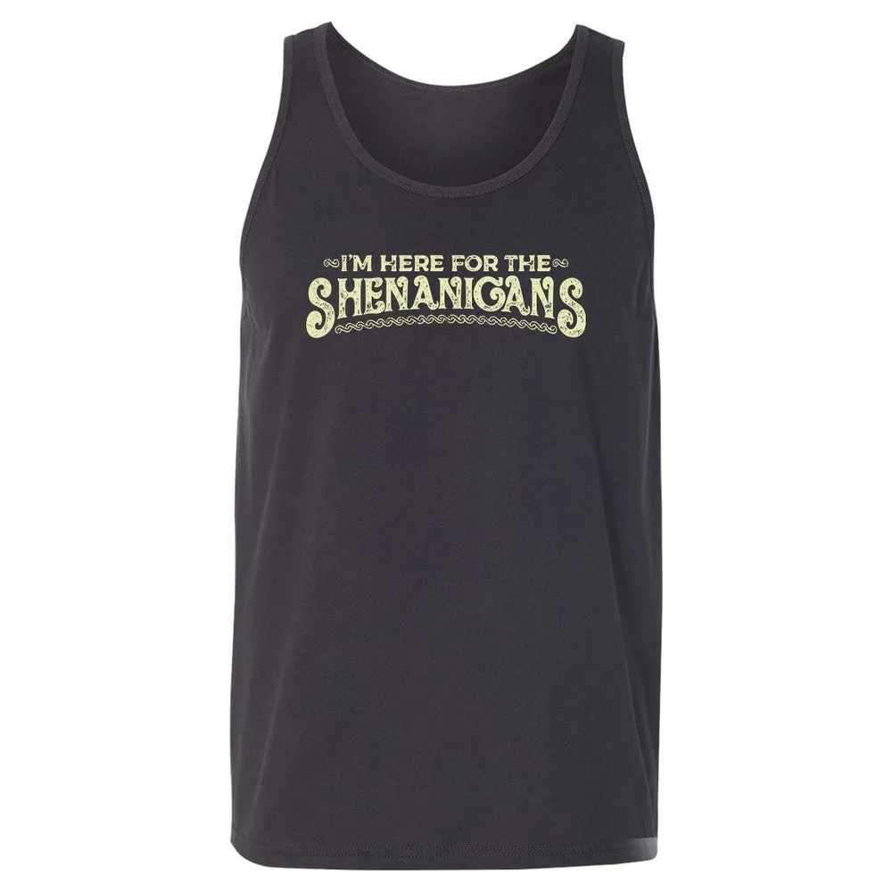 Here For The Shenanigans Unisex Jersey Tank - Dark Grey - 7
