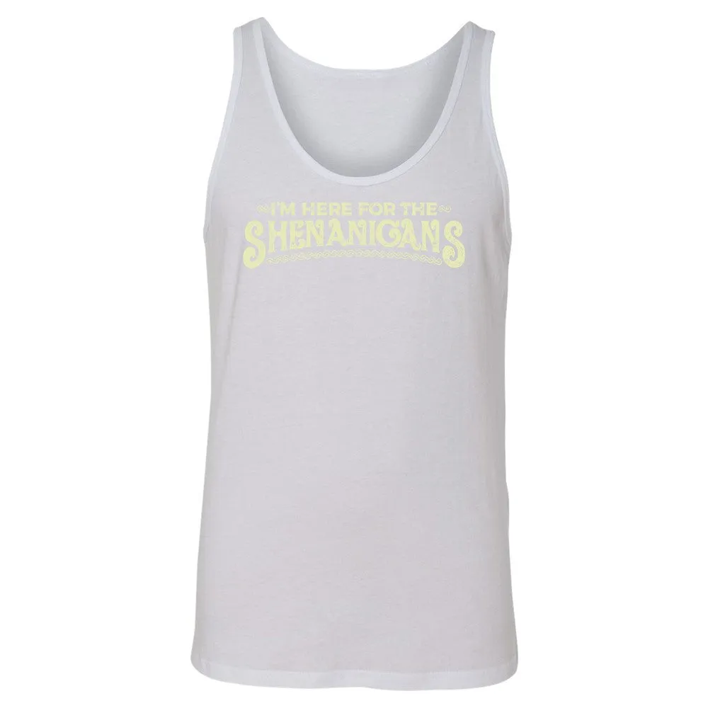 Here For The Shenanigans Unisex Jersey Tank - White - 14