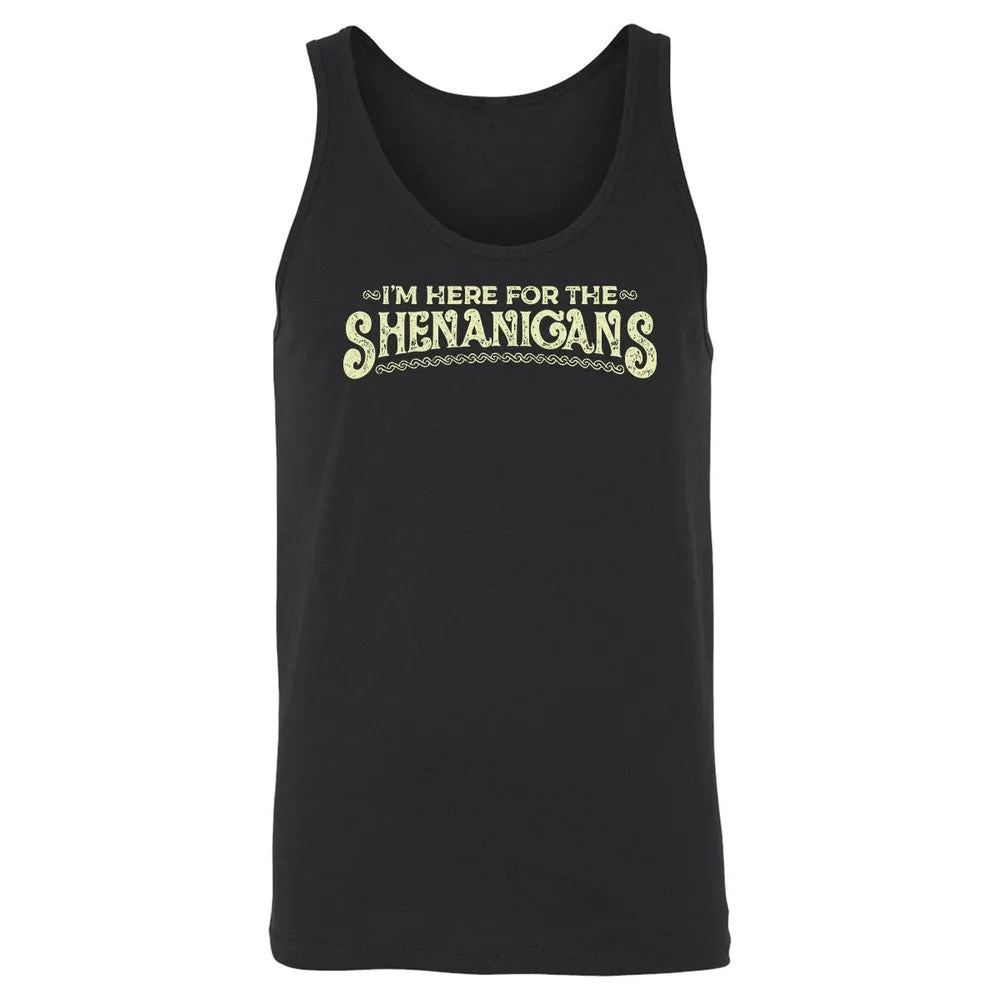 Here For The Shenanigans Unisex Jersey Tank - Black - 9