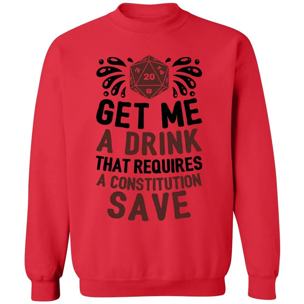 Get Me A Drink Classic Unisex Sweatshirt - Red - 5