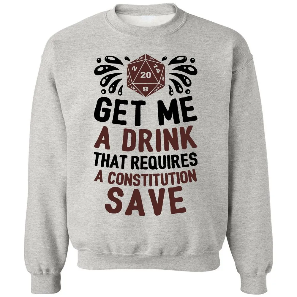 Get Me A Drink Classic Unisex Sweatshirt - Ash - 2