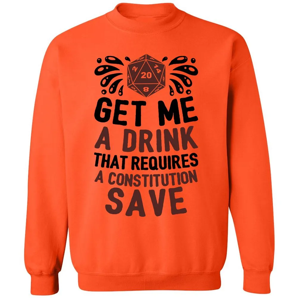 Get Me A Drink Classic Unisex Sweatshirt - Orange - 10