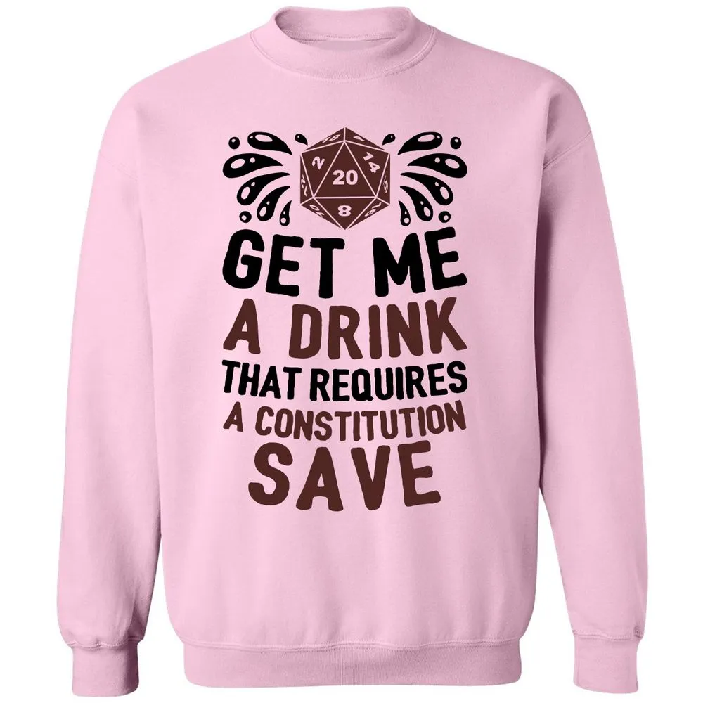 Get Me A Drink Classic Unisex Sweatshirt - Light Pink - 3