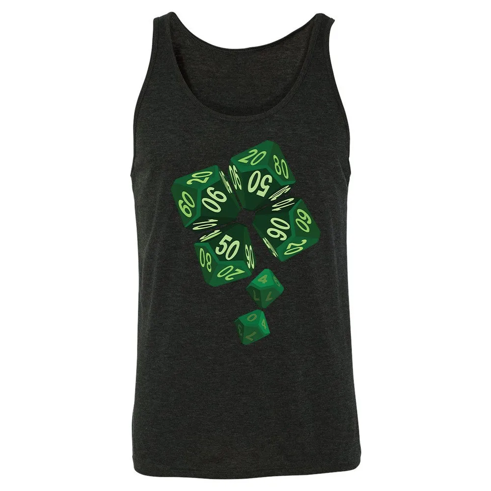 Dice Clover Unisex Jersey Tank - Charcoal Black Triblend - 5