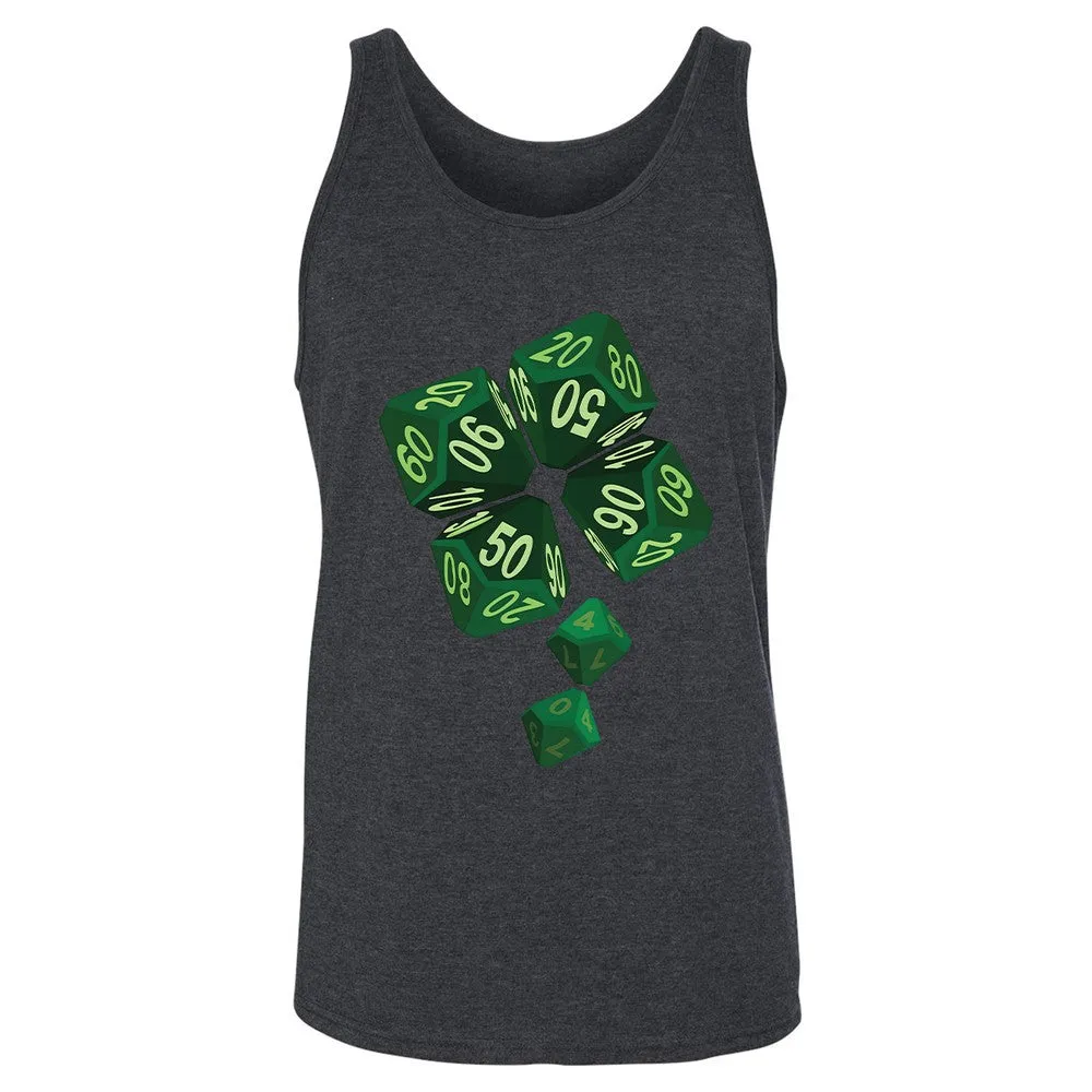 Dice Clover Unisex Jersey Tank - Dark Grey Heather - 6