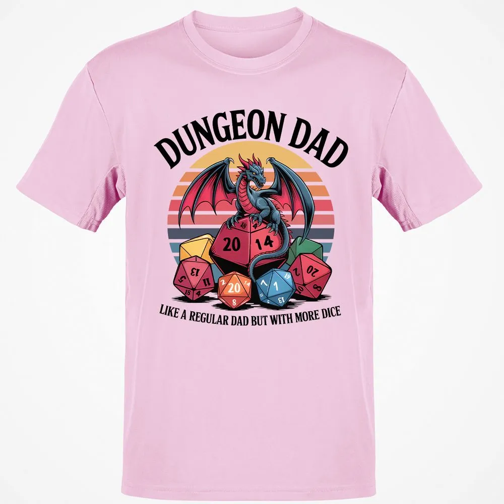 Dungeon Dad With More Dice Classic Unisex T-Shirt - Light Pink - 5