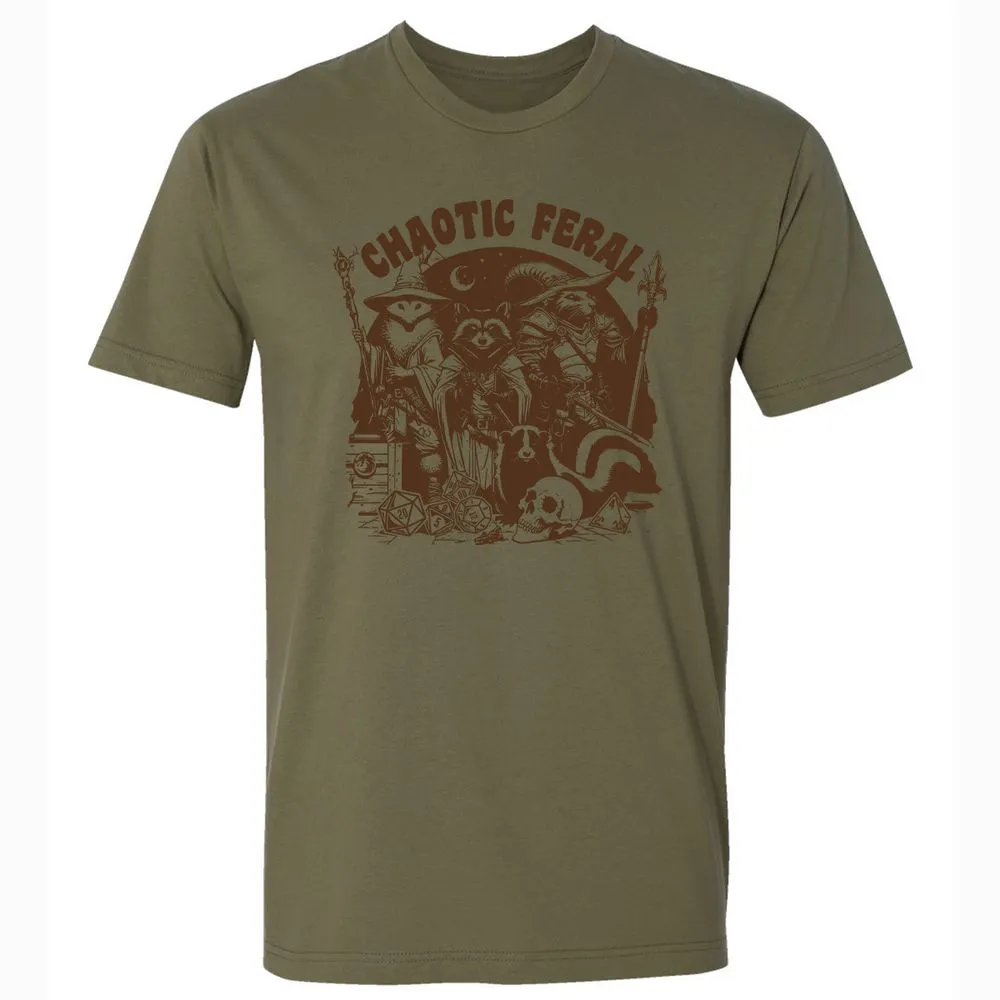 DND Inspired Raccoon Opossum Chaotic Feral - Military Green - 5