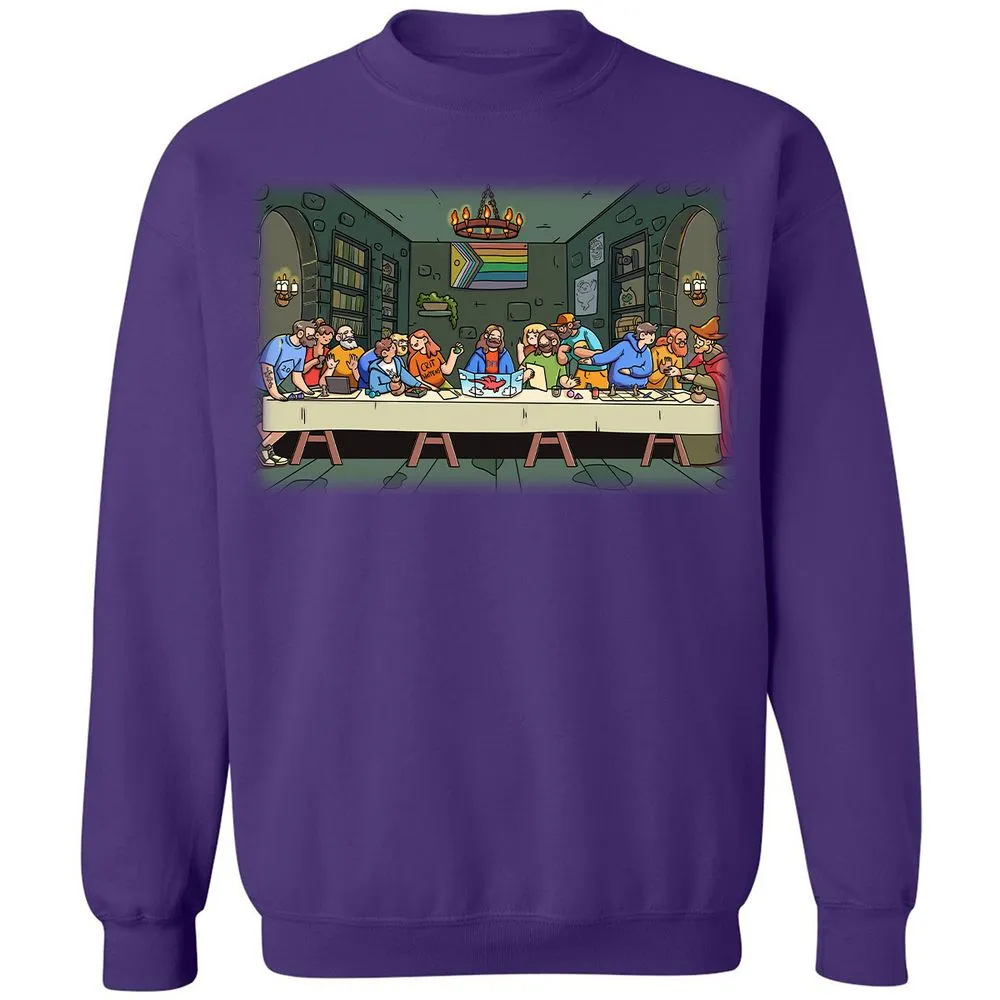 DnD Characters Pride Themed The Last Supper Shirt Classic Unisex Sweatshirt - Purple - 6