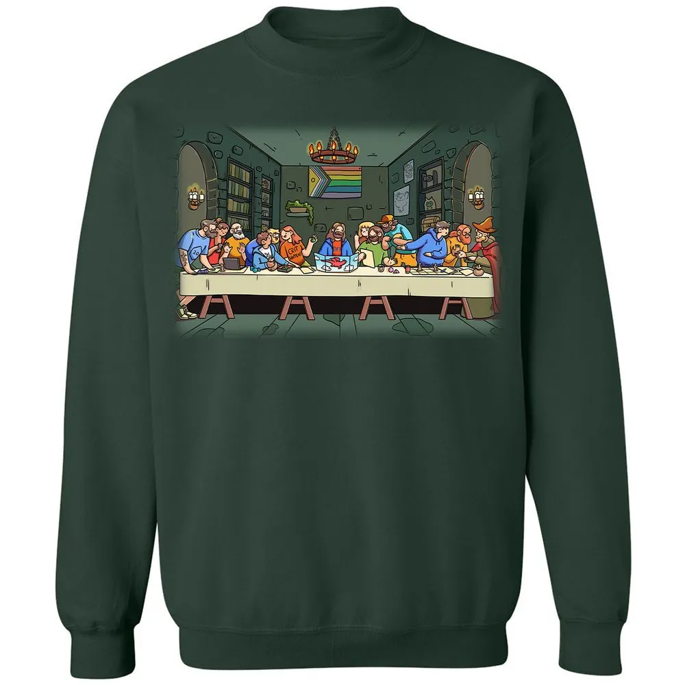 DnD Characters Pride Themed The Last Supper Shirt Classic Unisex Sweatshirt - Forest Green - 4