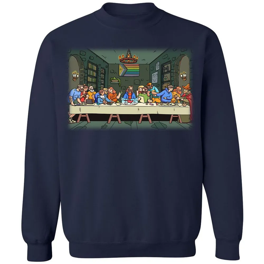 DnD Characters Pride Themed The Last Supper Shirt Classic Unisex Sweatshirt - Navy - 2
